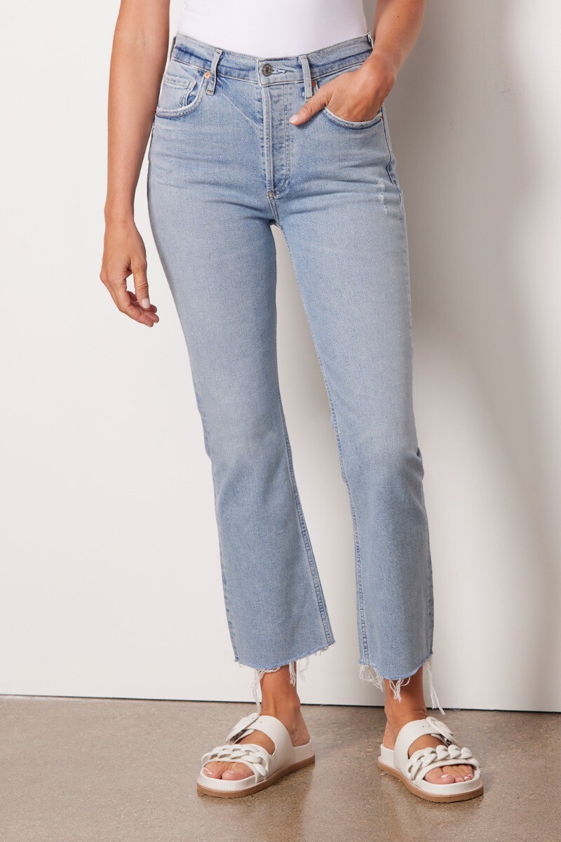 Shop Citizens of Humanity Isola Cropped Boot-Cut Jeans