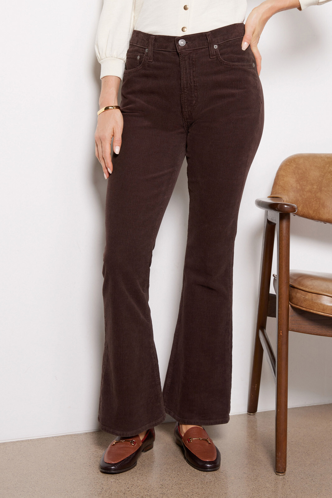 Citizens of Humanity Chloe Mid Rise Super Flare Corduroy Pants Size 30