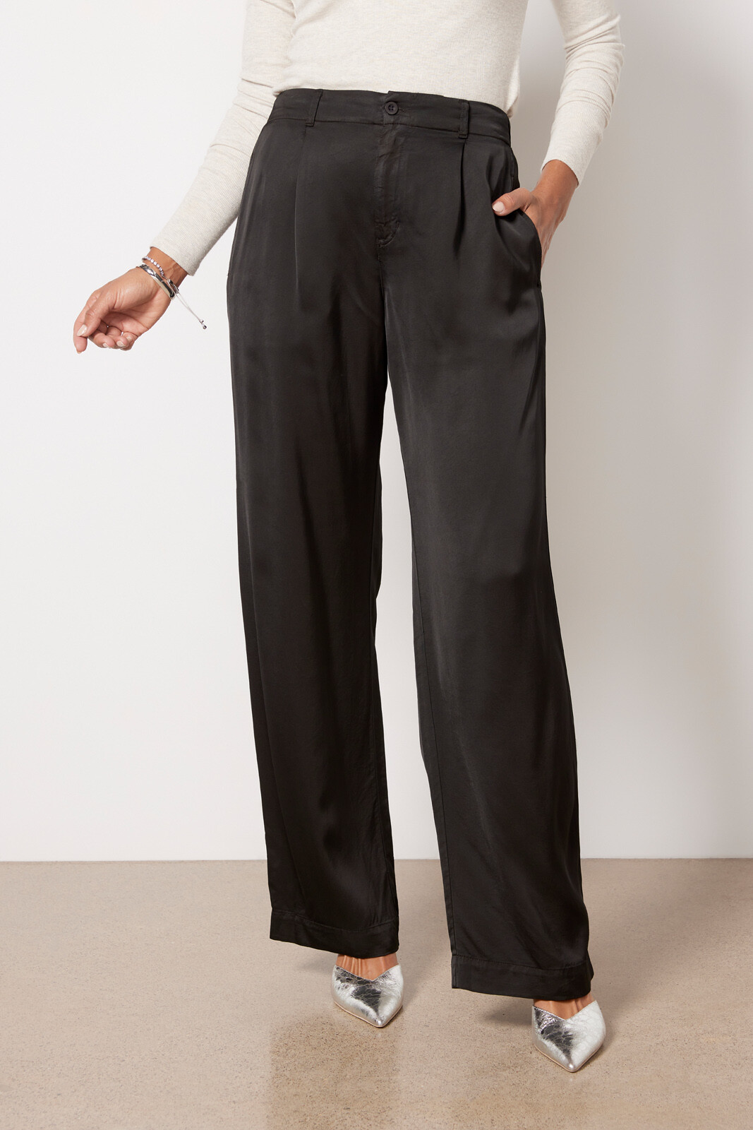 CLOTH AND STONE Satin Trouser