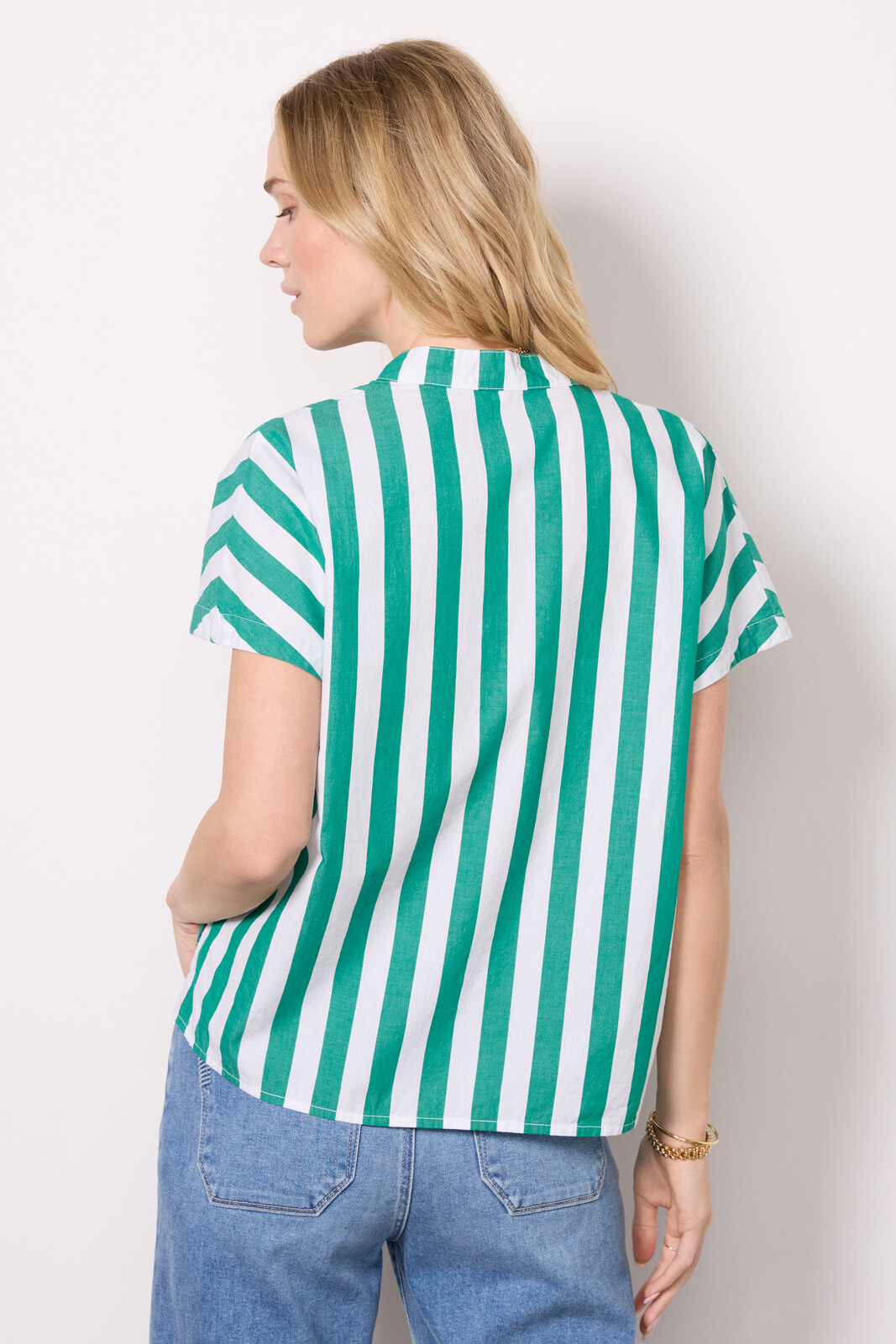 Candy Striped Popover Top