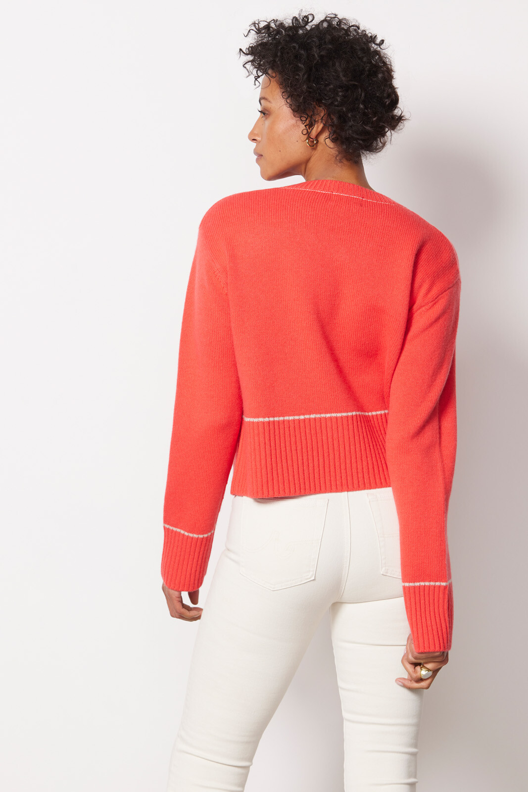 Wool Cashmere Vneck Sweater