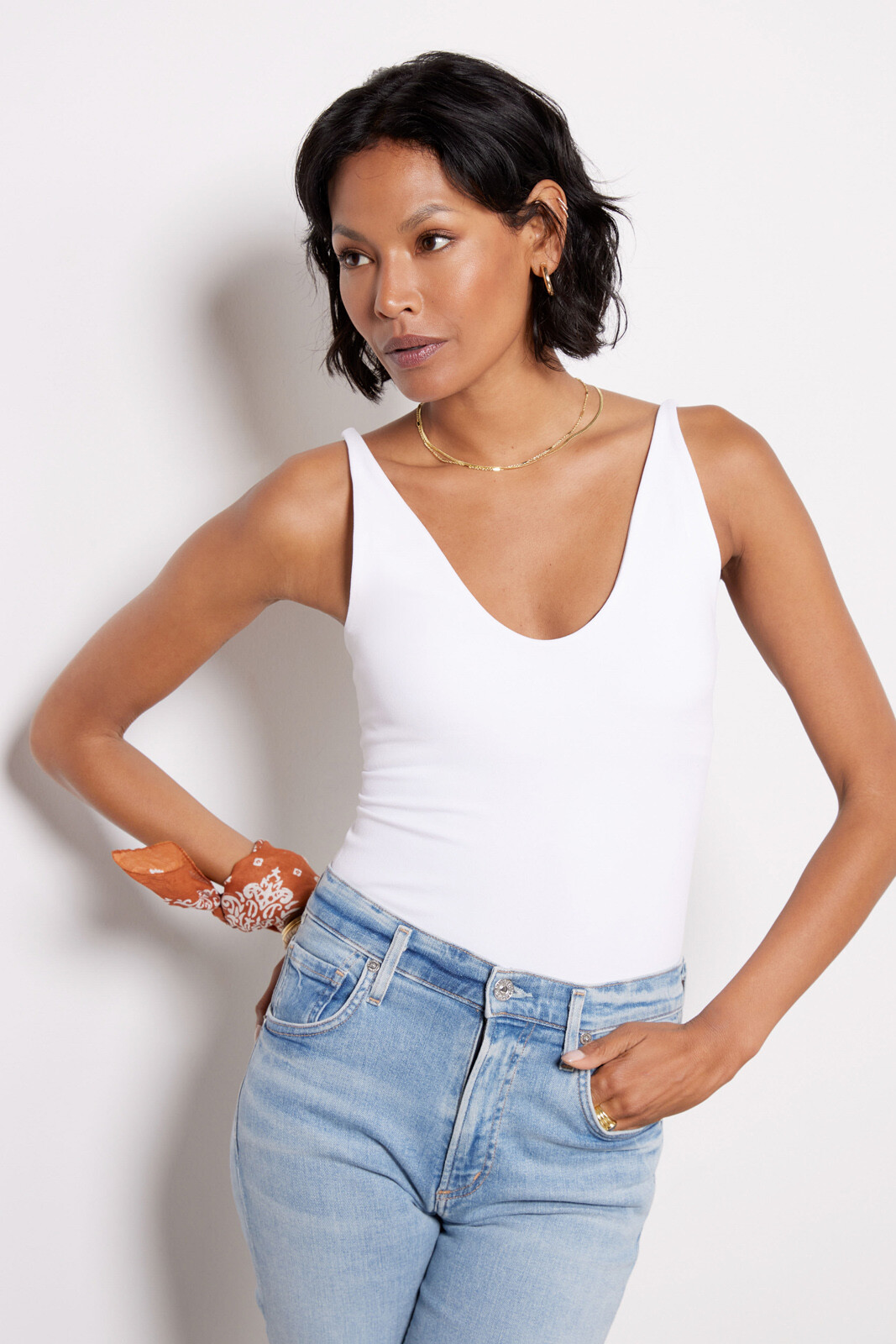 FREE PEOPLE Seamless V Neck Cami