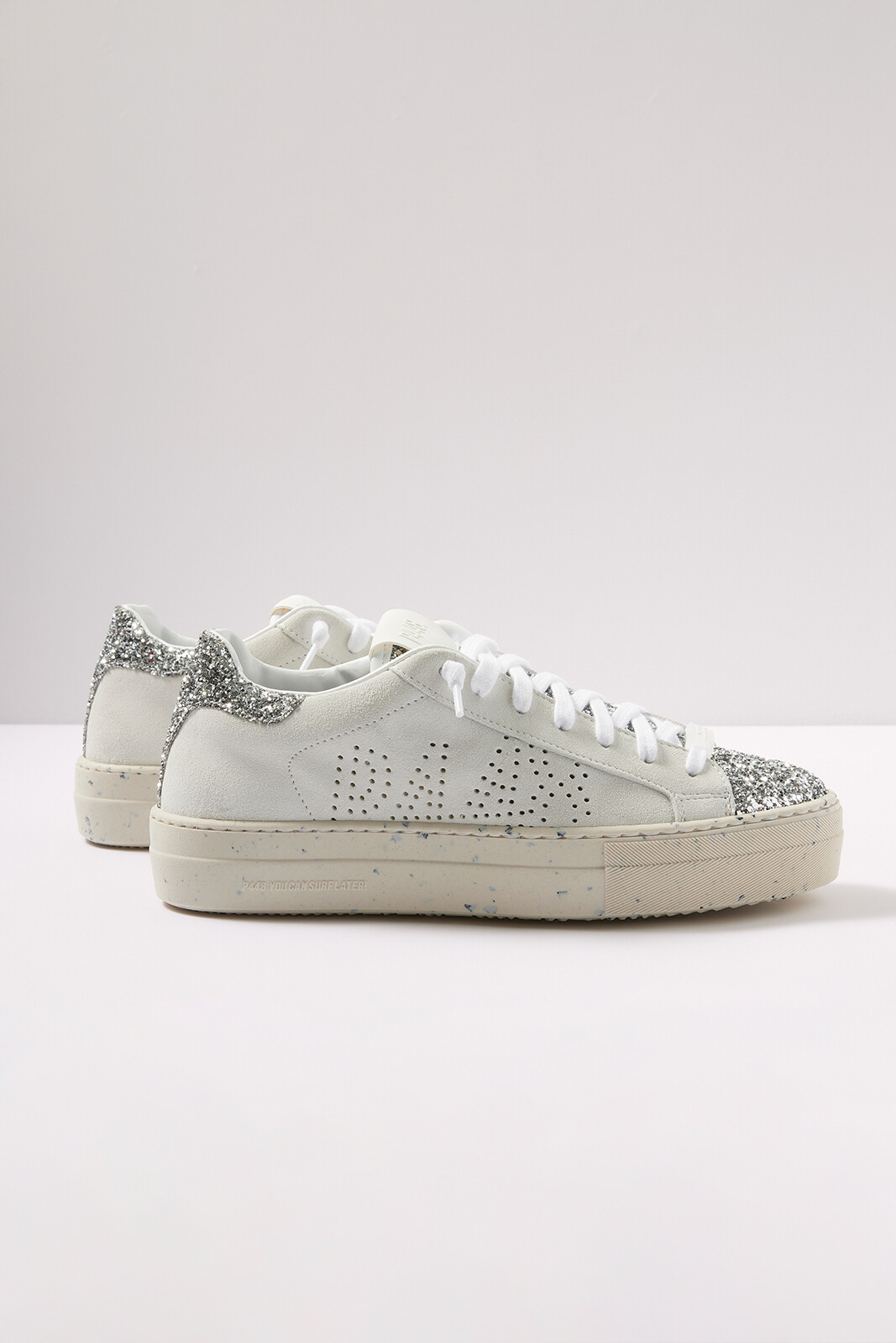 Thea White/Silver Sneaker