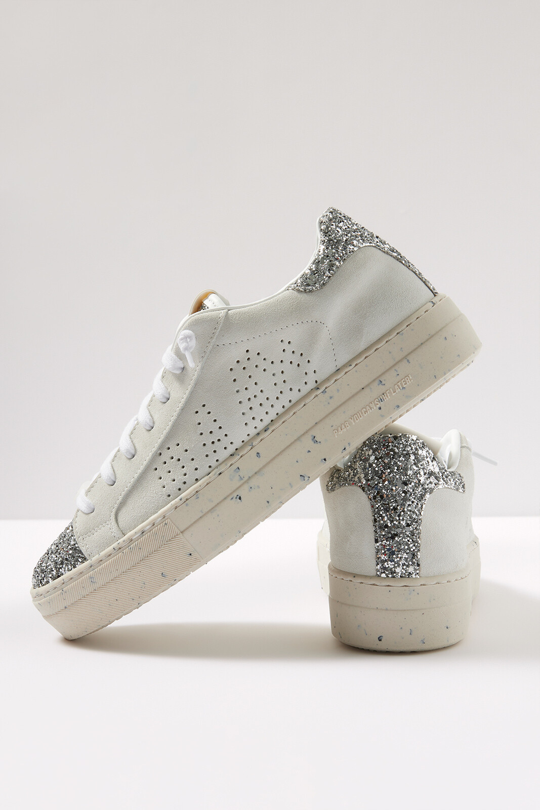Thea White/Silver Sneaker