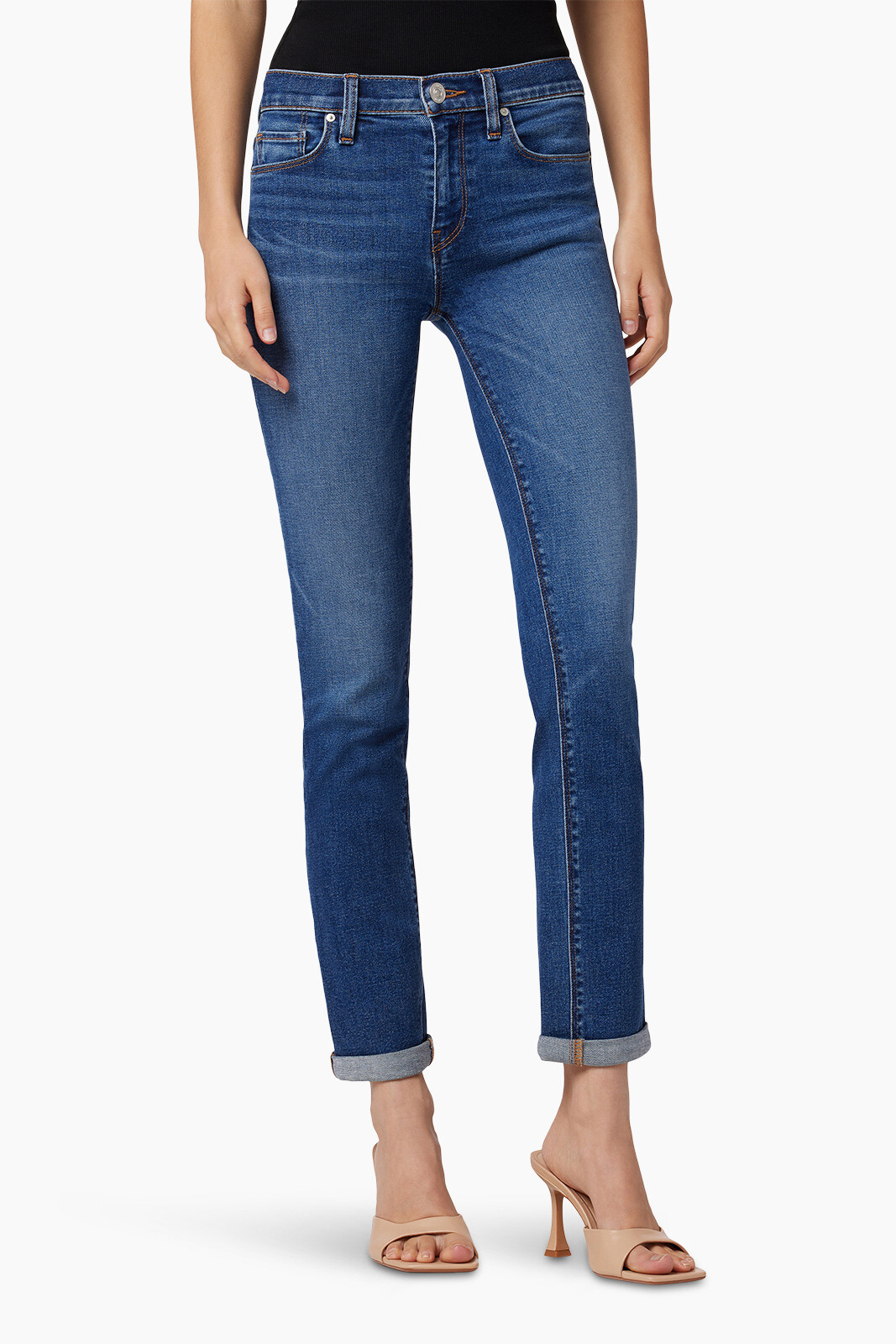 Nico Midrise Straight Jean with Rolled Hem