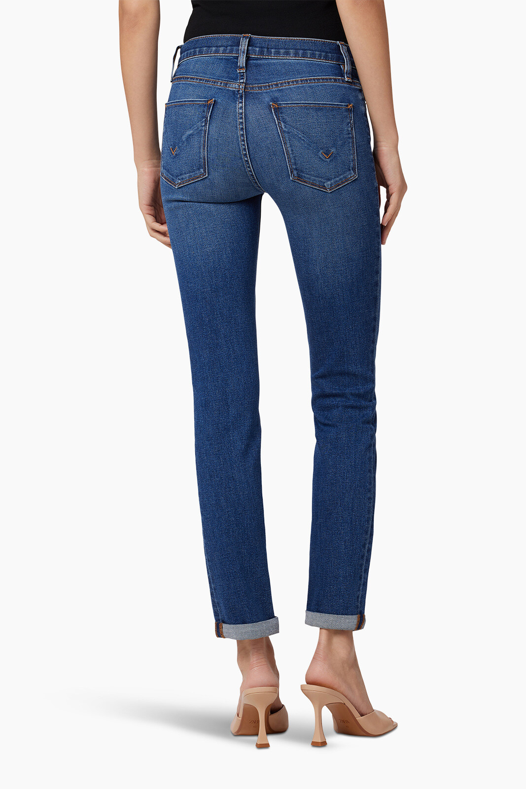 Nico Midrise Straight Jean with Rolled Hem