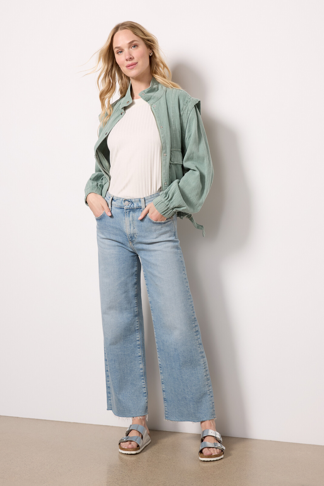 Womens Saige Wide Leg Crop Dried Spring at AG Jeans Official Store