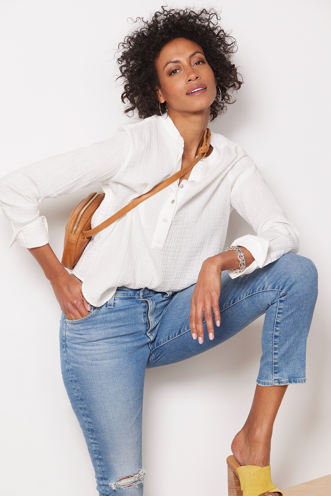 Dream Cotton Collarless Shirt