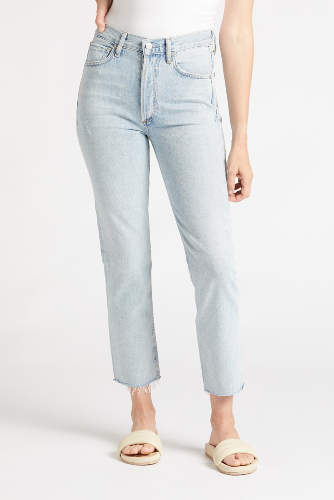 Citizens of Humanity Emerson High Rise Ripped Boyfriend Jeans in Slushie |  Bloomingdale's
