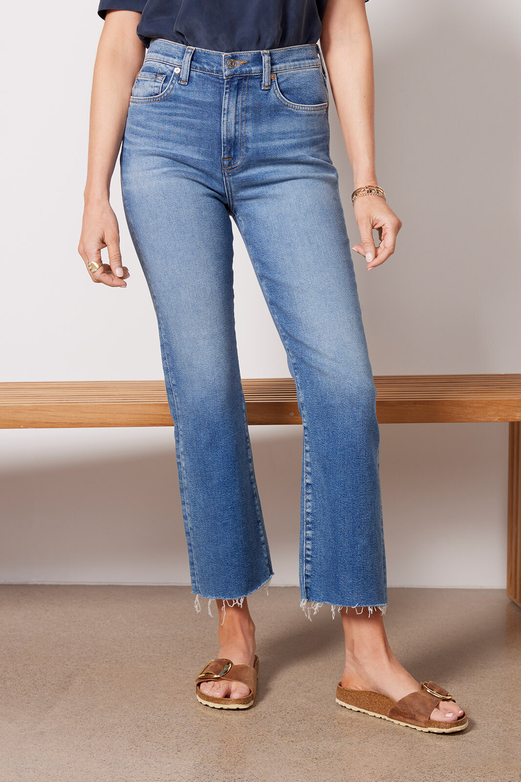 Black Slimmy Tapered slim-leg jeans | 7 For All Mankind | MATCHES UK