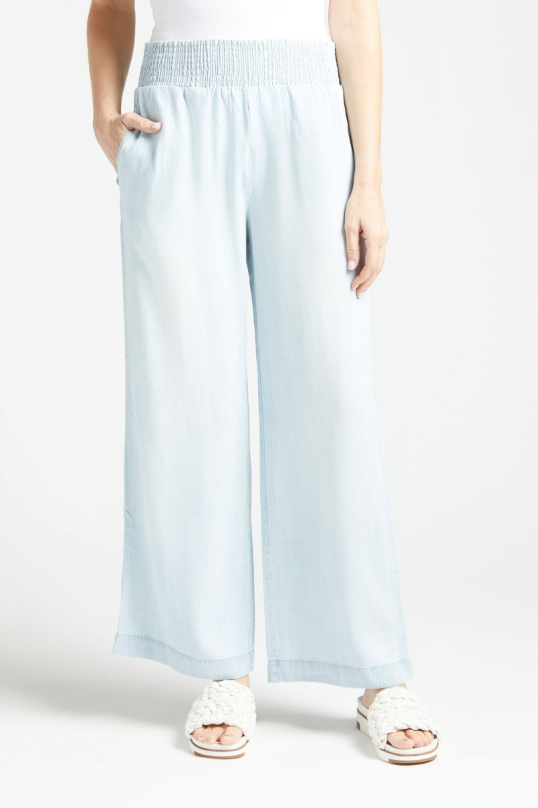 CLOTH AND STONE Smocked Wide Leg Pant | EVEREVE