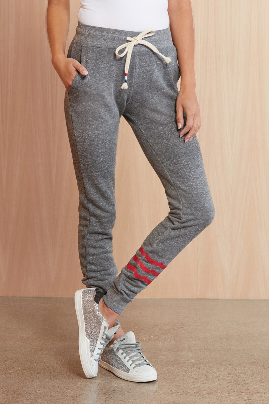 SOL ANGELES Red Waves Jogger
