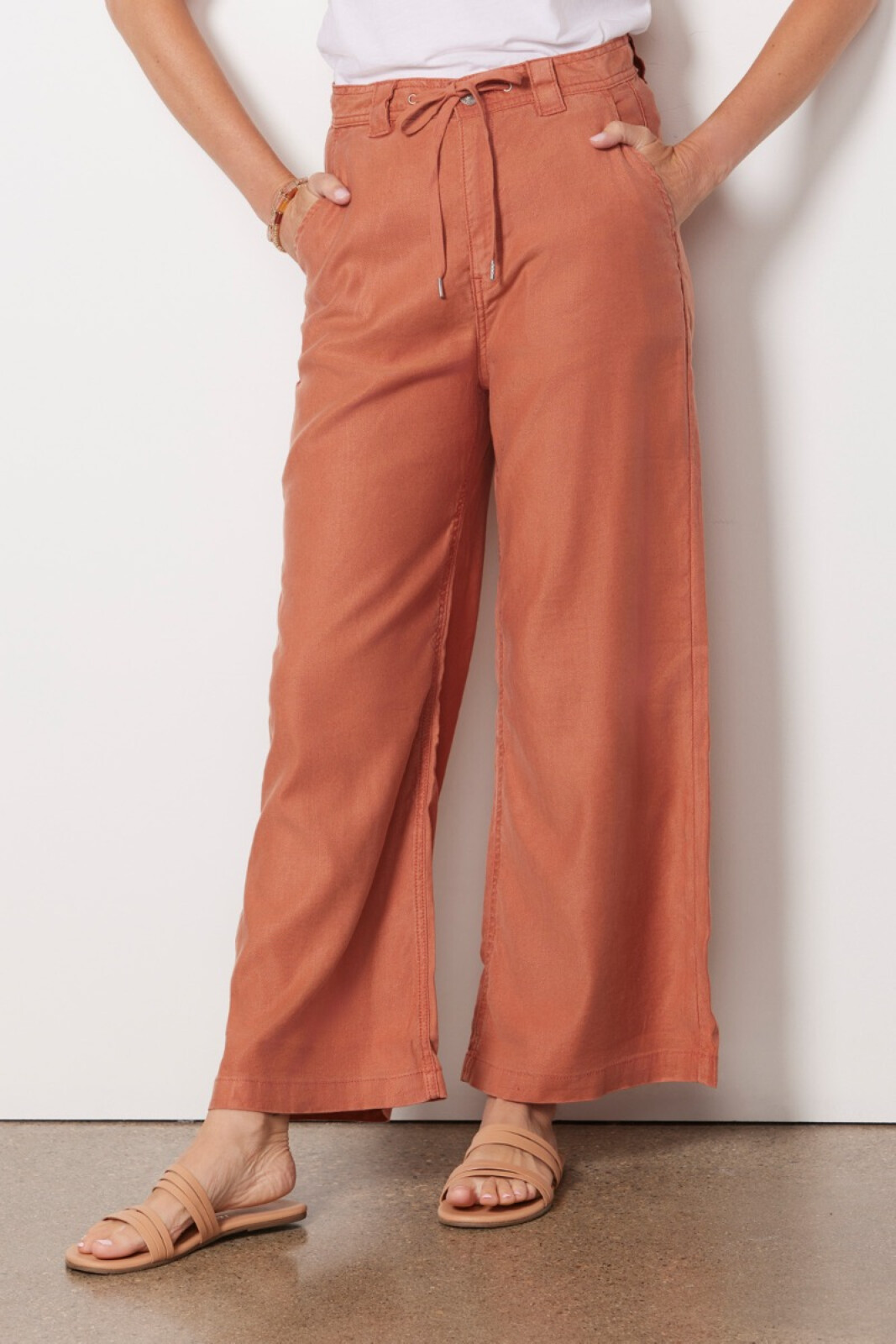 Linen Blend Drawstring Pants in 2023  Linen blend pants, Drawstring pants, Plus  size women