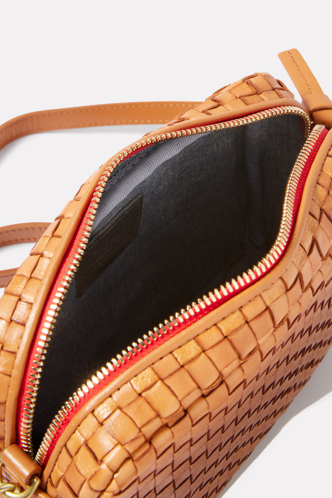 Clare V Leather Woven Crossbody