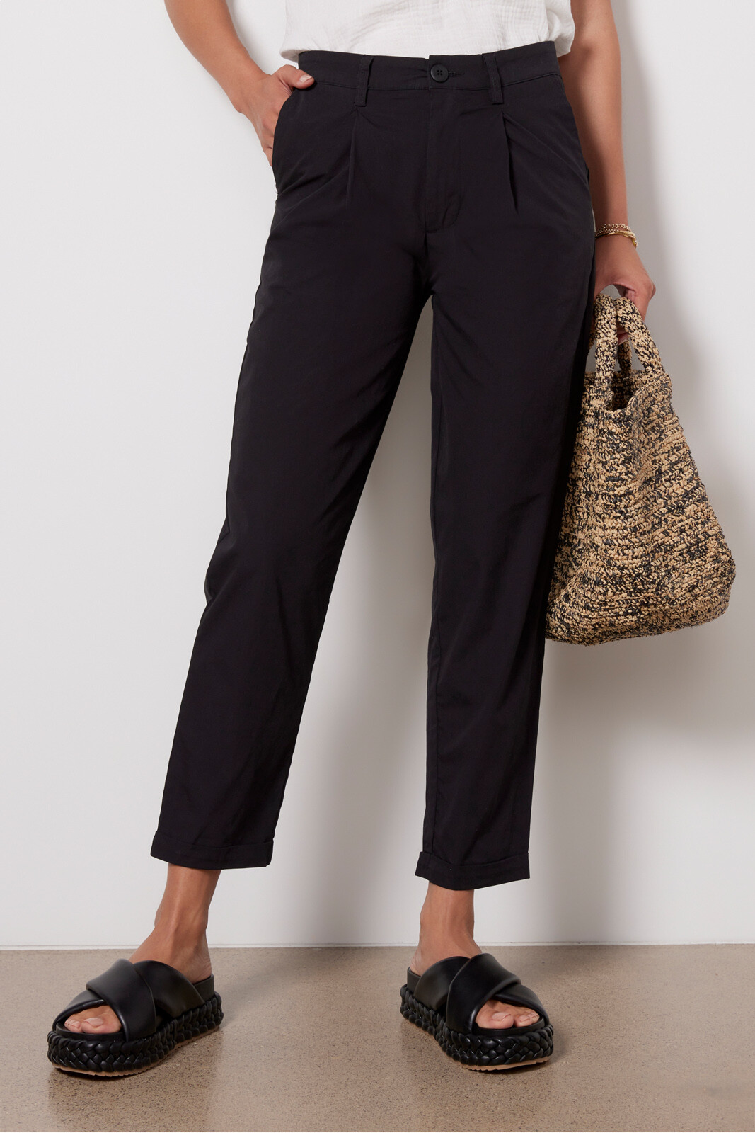 CO Pleated cotton-poplin straight-leg pants | NET-A-PORTER | Straight leg  pants, Rich clothes, Pants for women