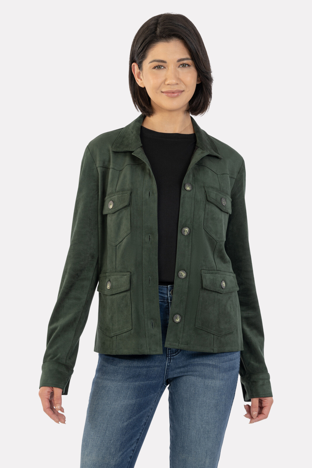 KUT FROM THE KLOTH Lilee Button Jacket with Flap Pockets | EVEREVE