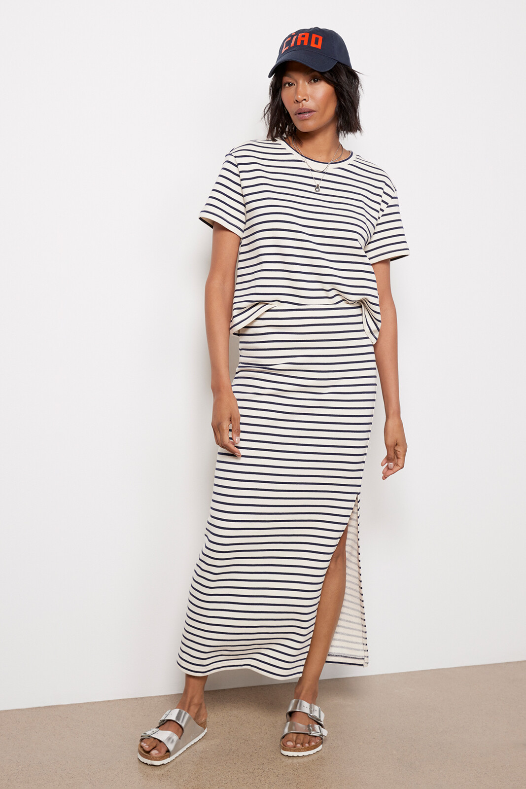 Travel Must Have - Striped Skirt | Wear this w/ matching tee or separate it