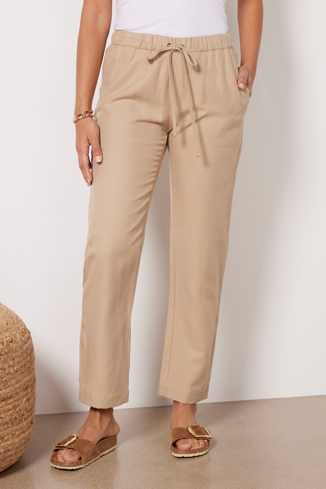 ENZA COSTA Twill Easy Pant | EVEREVE