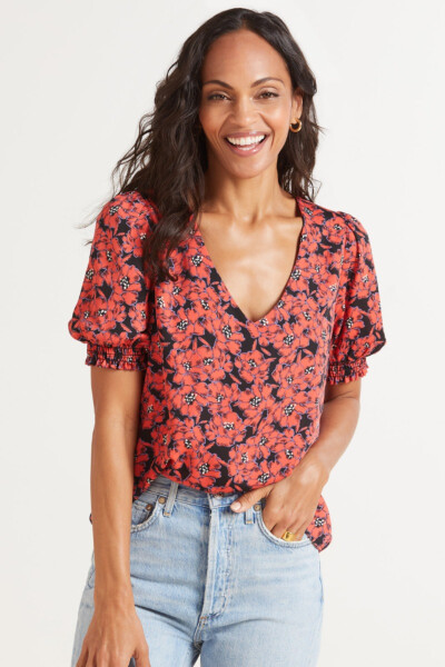 Cody Floral Puff Sleeve Blouse