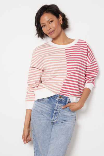 Tyla Stripe Mix Pullover