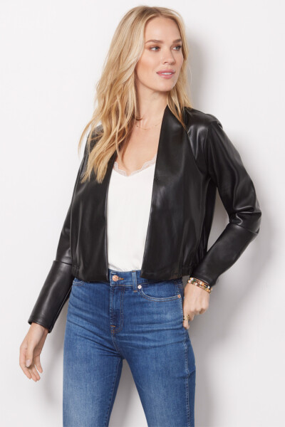 Nylah Faux Leather Surplice