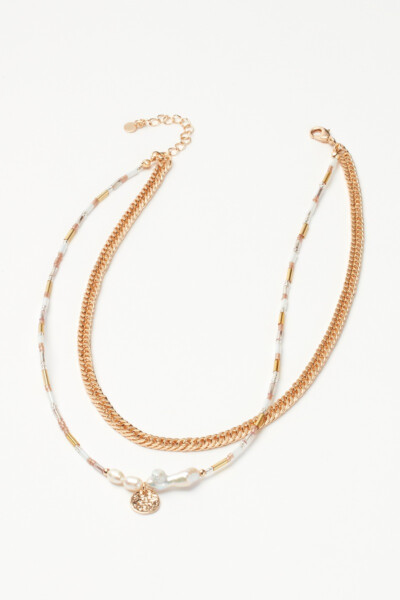 Simone Beaded Double Strand Necklace