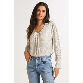 ALLISON JOY Nina Matte Sequin Top