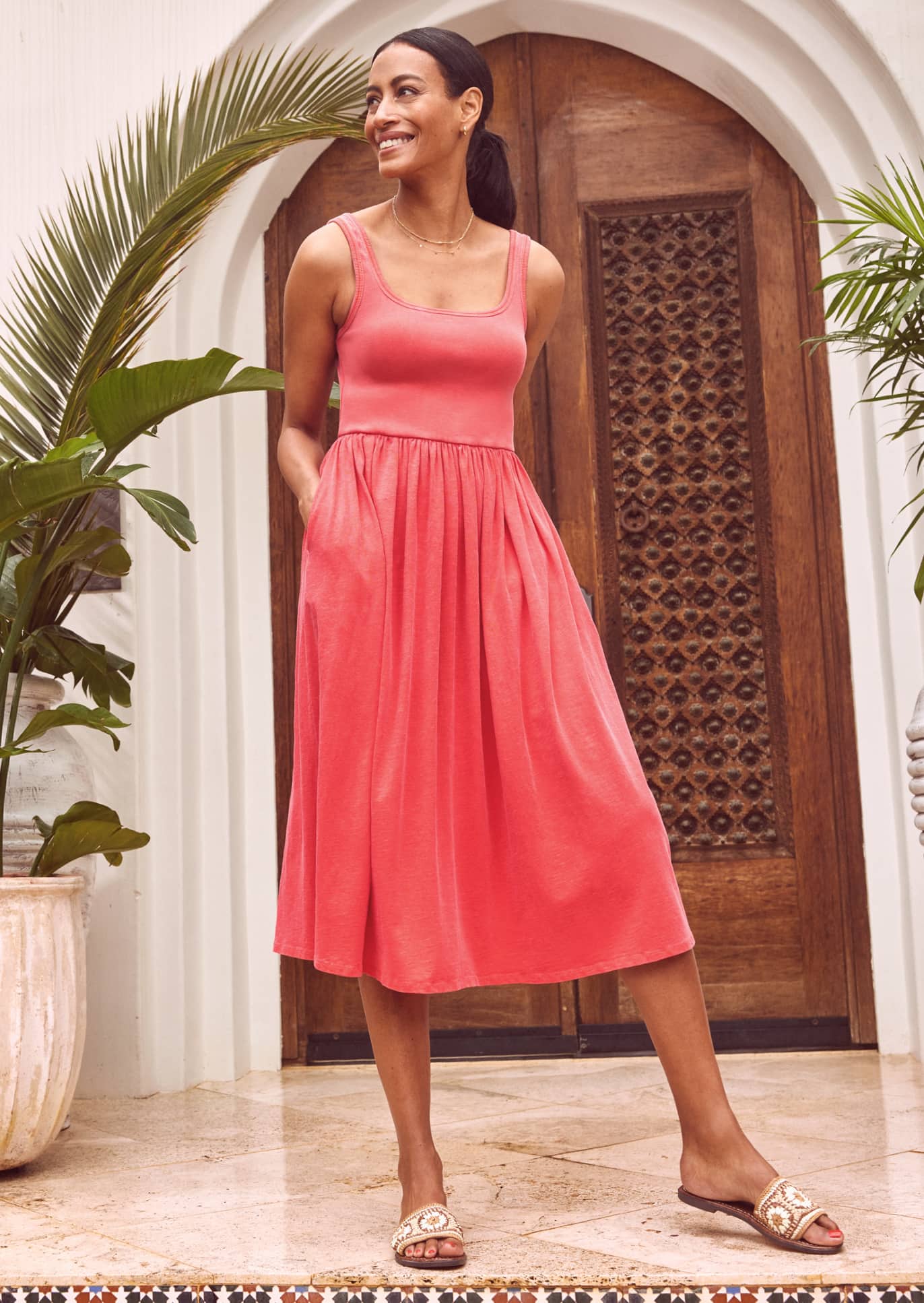 'Sunlight on your shoulders, easy energy, and sophisticated, bold colors—all in these perfect summer dresses.'